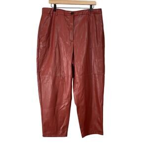 Worthington Faux Leather Tapered Barrel Leg Pants - Size 16 - Women's Plus Size